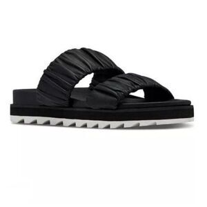 Sorel Women’s Size 9 Roaming™ Two Strap Slide Flat Sandal Black/White